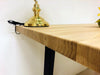 Tavolo stile INDUSTRIAL con top in olmo e gambe in ferro "A" - 160×80×H80 cm personalizzabile