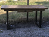 Tavolo fisso cucina e pranzo stile INDUSTRIAL SHABBY VISSUTO piano TOP abete 170x80xh78cm e gambe in ferro tubolare 8x8cm