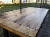 Tavolo fisso cucina e pranzo stile INDUSTRIAL SHABBY VISSUTO piano TOP abete 170x80xh78cm e gambe in ferro tubolare 8x8cm