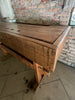 Console for RUSTIC / COUNTRY FATTORIA style kitchen island furniture TUTTO in solid wood with drawers and open shelf 170x50xh93 cm