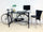 Console with glass top for Bar Pub Breweries INDUSTRIAL style iron frame stand with vintage recycled bicycle 180x80xh110 cm