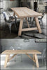 Tavolo fisso cucina e sala da pranzo stile COUNTRY legno massello piano da 6 cm 250x100xh80 cm