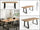 Fixed kitchen and dining room table INDUSTRIAL style solid wood debarked and trapezoid iron legs 160X90xh76 cm