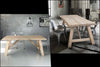 Tavolo fisso cucina e sala da pranzo stile COUNTRY legno massello piano da 6 cm 180x90xh80 cm