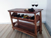 Consolle cantinetta cucina soggiorno angolo BAR stile RUSTICO legno massello da riciclo 120x30xh90 cm