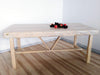 Tavolo da cucina e soggiorno stile RUSTICO bianco SHABBY legno massello di abete rusticato 210x80h80 cm