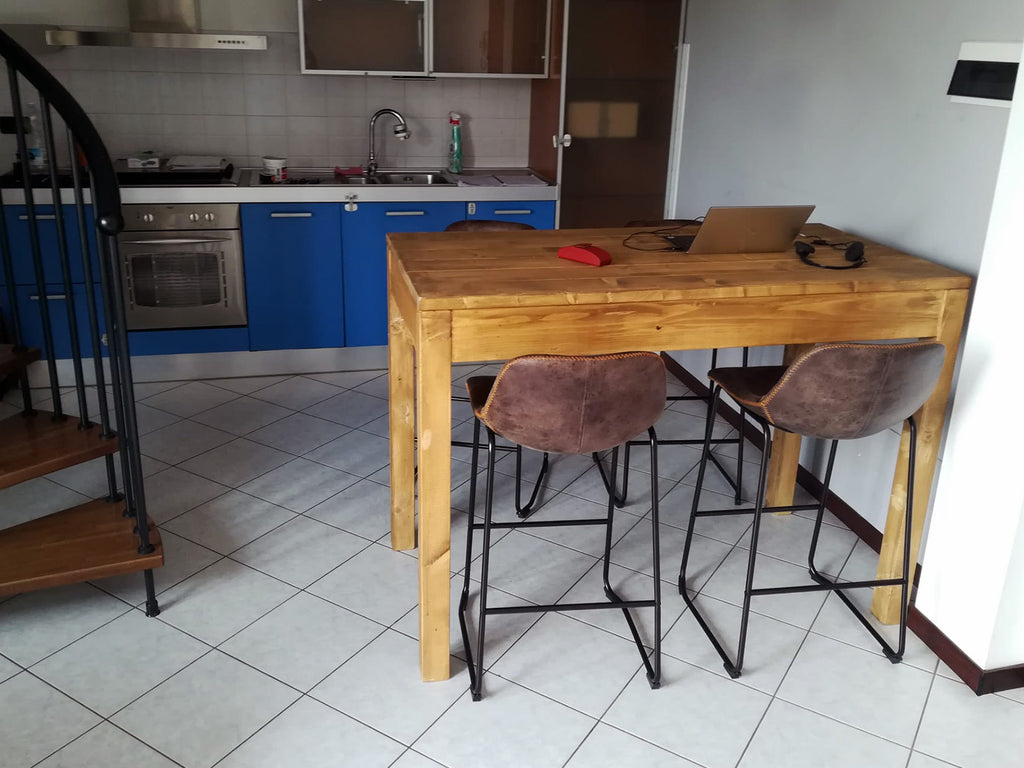 Tavolo rialzato snack isola cucina Consolle stile COUNTRY legno