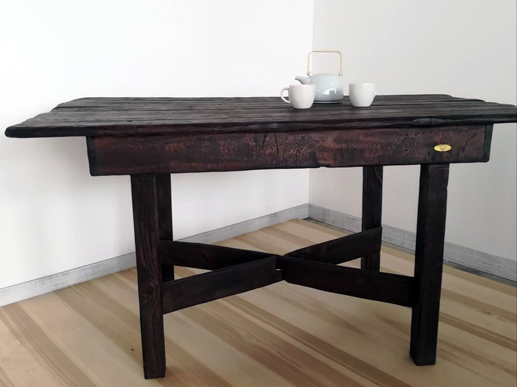 Tavolo da cucina e sala da pranzo stile RUSTICO / COUNTRY FATTORIA legno massello di abete invecchiato 180x70h80 cm