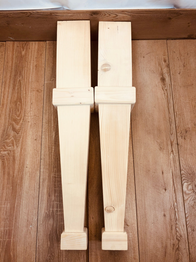Fester Küchen- und Esstisch im INDUSTRIAL VISSUTO-Stil aus Massivholz und Eisenbeinen, Maße 200 x 100 x 80 cm