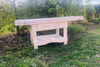 Carpenter's workbench for kitchen island furniture mixed style INDUSTRIAL solid wood in white SHABBY 190x70xh80 cm