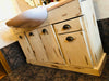Mobile bagno lavabo stile CLASSICO in bianco SHABBY legno massello quattro ante e un cassetto 130x35xh80 cm