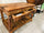 High table Console furniture BAR breweries kitchen island COUNTRY style solid wood 2 drawers and open compartment 150x80xh80 cm