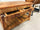 High table Console furniture BAR breweries kitchen island COUNTRY style solid wood 2 drawers and open compartment 150x80xh80 cm