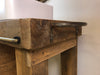 Mobile bagno stile BANCO FALEGNAME / INDUSTRIAL legno massello con cassetti e morsa e predisposizione lavabo 110x60xh80 cm