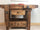 Carpenter's workbench for kitchen island furniture in INDUSTRIAL style, solid wood, four drawers, two vices, 160x60xh85 cm