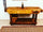 Carpenter's workbench for kitchen island furniture, living room BAR corner INDUSTRIAL style, solid wood with vice and glass holder 165x70xh90 cm