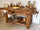 Carpenter's workbench for kitchen island living room BAR corner INDUSTRIAL style solid wood drawers and vice 150x63xh85 cm