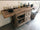 Carpenter's workbench for furnishing kitchen island or BAR corner INDUSTRIAL style solid wood with worn effect 4 drawers 2 vices 170x70xh100 cm