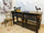 Console for RUSTIC / COUNTRY FATTORIA style kitchen island furniture TUTTO in solid wood with drawers and open shelf 170x50xh93 cm