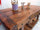 Carpenter's workbench for living room furniture INDUSTRIAL style multimedia console solid wood vice and drawers 160x70xh90 cm