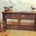 Console for RUSTIC / COUNTRY FATTORIA style kitchen island furniture TUTTO in solid wood with drawers and open shelf 170x50xh93 cm